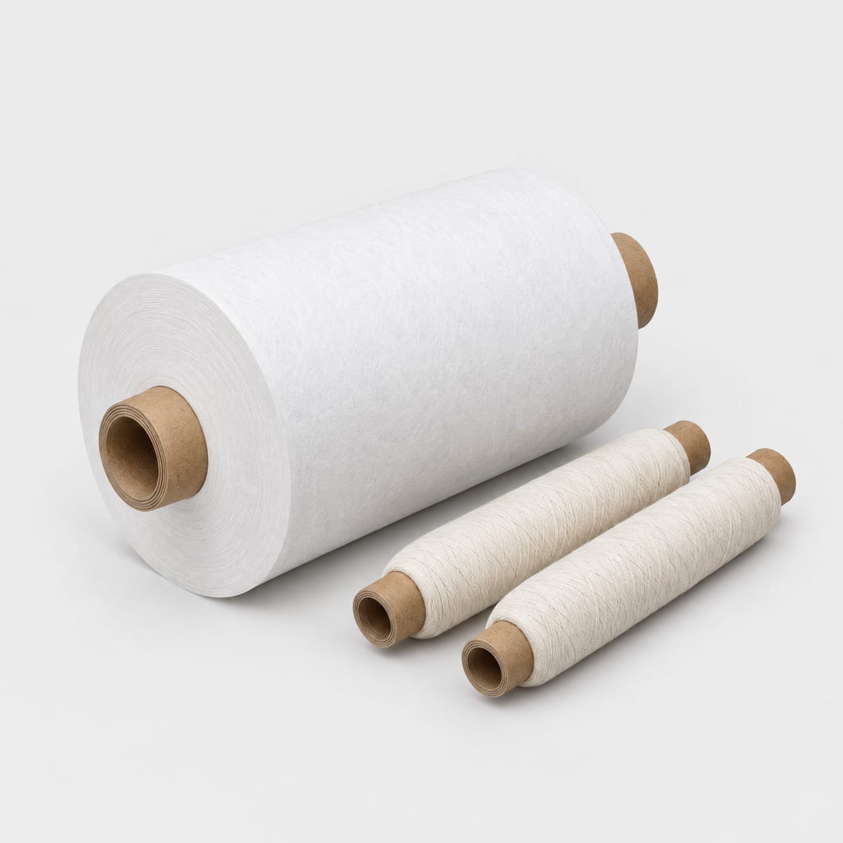Paper cores for textiles and nonwovens